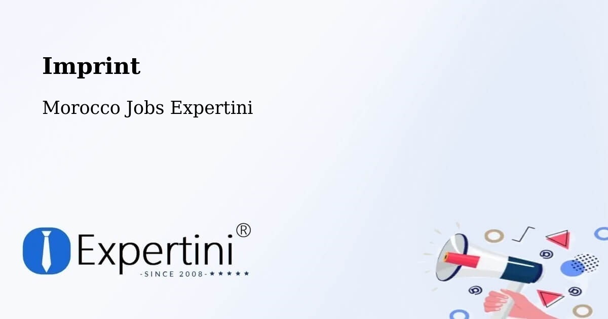 Imprint – Jerada - Morocco Jobs Expertini
